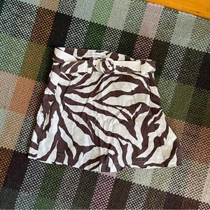 Faithfull the Brand animal print skort with belt